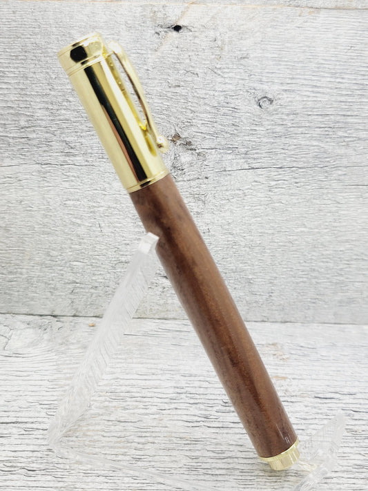 Zen Magnetic Rollerball Pen with a Walnut Wood Body