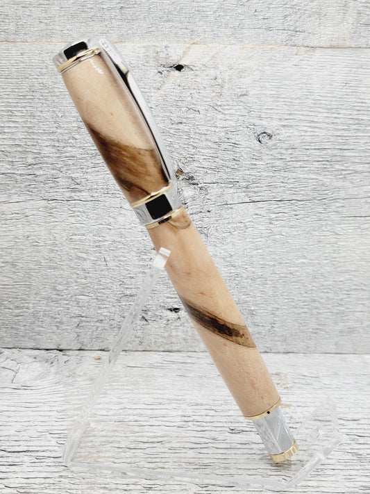 Vertex Supreme Magnetic Rollerball Pen with an Ambrosia Maple Wood Body