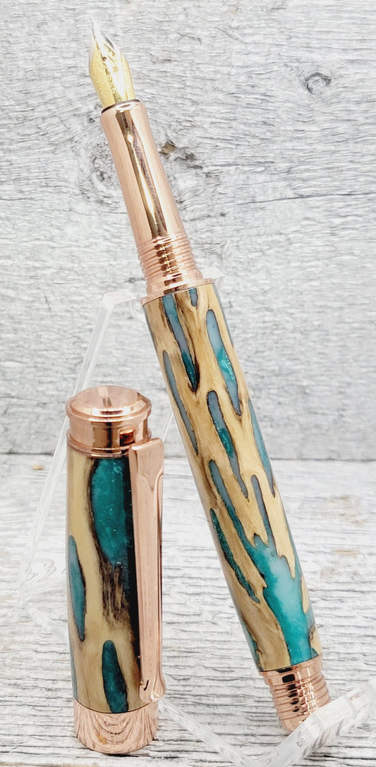Leveche Fountain Pen with a Cholla Cactus and Resin Body