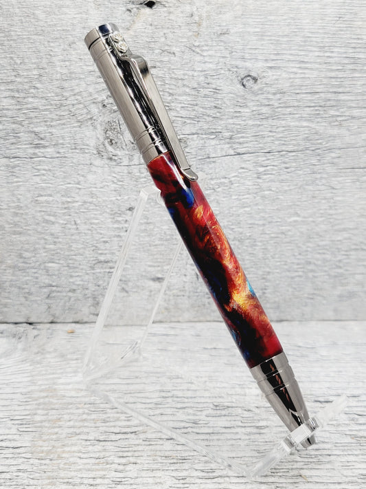 Tec-Pen Bolt Action Ballpoint Pen (Cap or Stylus Top) with a Resin Body