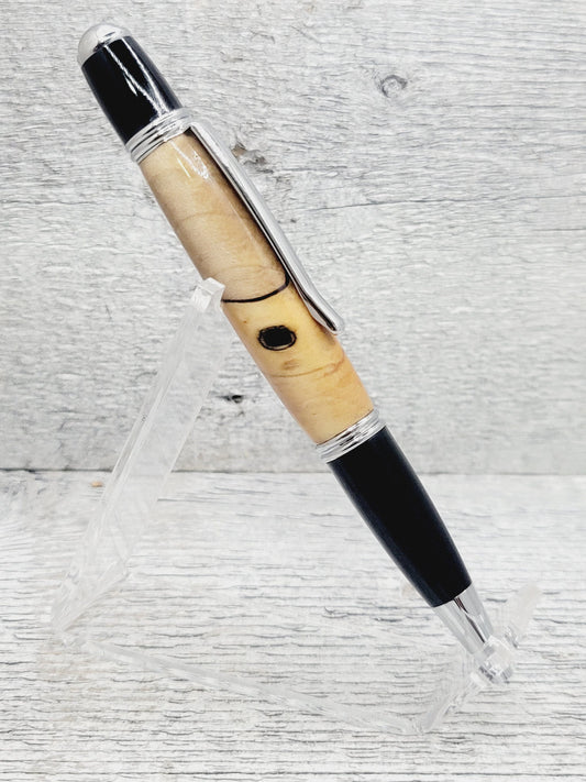Gatsby Twist Ballpoint Pen with a Spalted Beech Wood Body
