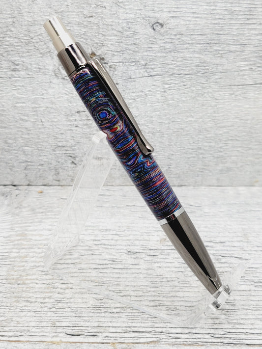 Athena Click Ballpoint Pen with a Colored Micarta Body