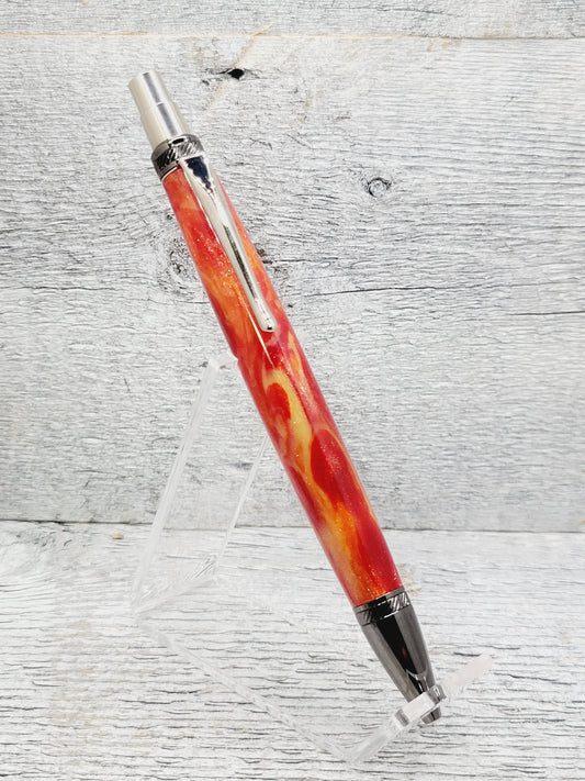 Blade Click Ballpoint Pen with a Diamond Cast Resin Body