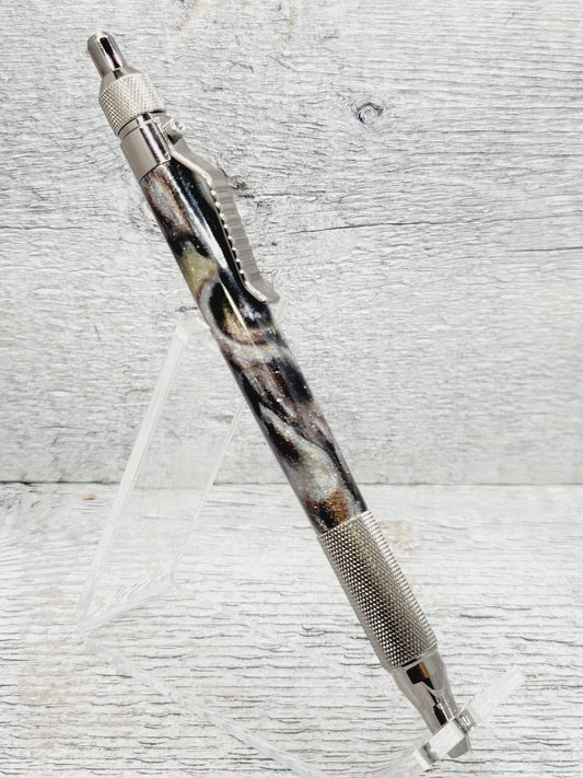 Anvil EDC Click Ballpoint Pen with a Diamond Cast Resin Body.